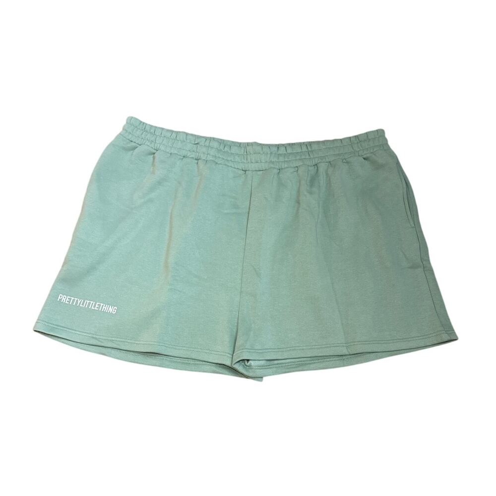 NWT PrettyLITTLETHINGS Sweat Short Shorts Mint Green Plus Size 26